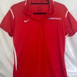 Nike  Women's Dri-Fit NCAA Championships Red Polo Sz L